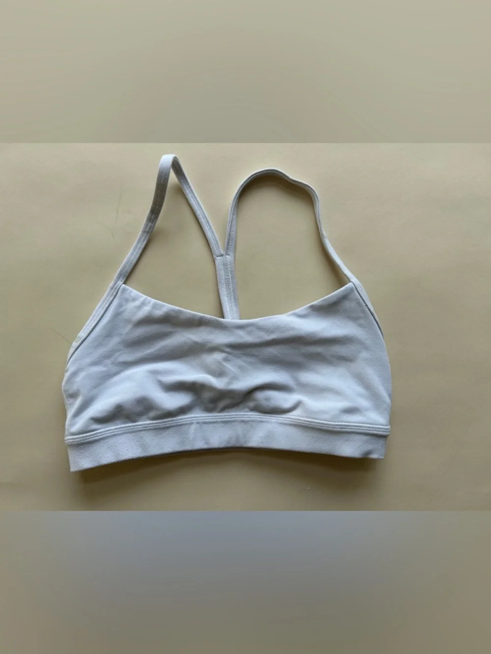lululemon athletica White T-Back Sports Bra size 4 - Picture 2 of 4